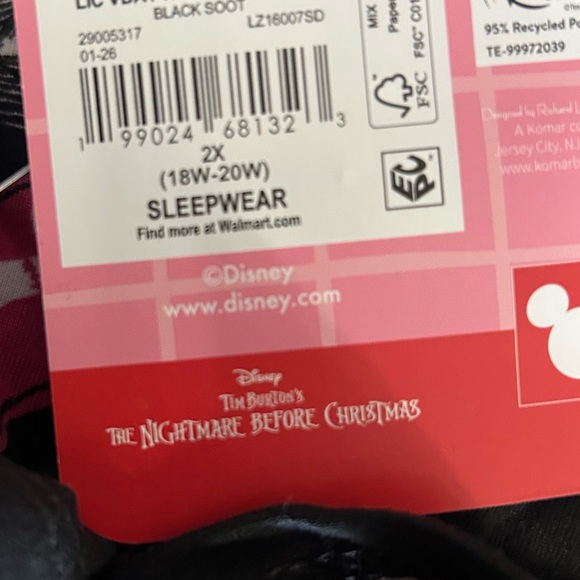 Women’s Nightmare Before Christmas Pajama/ Lounge Set 2X - Picture 4 of 5